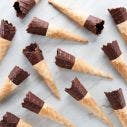Chocolate Coated Wafer Cone Large 2 Scoop 17x4.4cm 1x192 EA