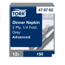 Tork Grey Dinner Napkin 2ply 12x150 EA