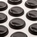 Black Hot Cup Lid 89mm (fits 10-20oz cups) 1x1000 EA