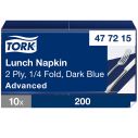 Tork Dark Blue Lunch Napkin 2ply 10x200 EA