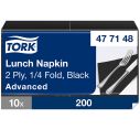Tork Black Lunch Napkin 2ply 10x200 EA