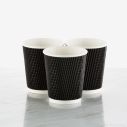 Black Ripple Double Wall Hot Cup 8oz 1x500 EA