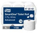 Tork SmartOne Toilet Roll White T8 2ply 1x6 EA