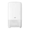 Tork Twin Mid-size Toilet Paper Roll Dispenser White T6 1x1 EA