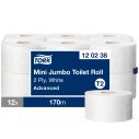 Tork Mini Jumbo Toilet Paper Roll White T2 1x12 EA
