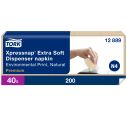 Tork Xpressnap Extra Soft Natural Dispenser Napkin N4 2ply 8x1000 EA