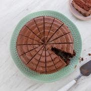 Sysco Classic Chocolate Fudge Cake Pre-Cut 1x1 EA