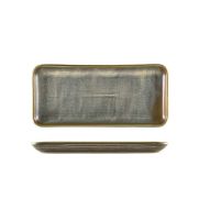 Terra Porcelain Matt Grey Narrow Rectangle Platter 27x12.5cm 1x6 EA