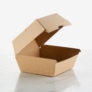 Compostable Corrugated Burger Box 105x102x42mm 1x250 EA