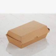 Compostable Corrugated Large Lunch Box 207x107x33mm 4x50 EA