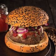 BBQ Burger Bun with Black Sesame Seeds 4.5 inch 40x85 GM