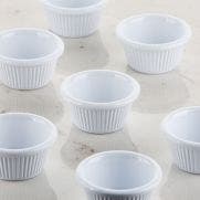 Thunder Ramekins Melamine Fluted White 2oz 1x12 EA