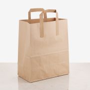 Brown Paper Handle Carrier Bag Large 10x15x12 inch 1x250 EA