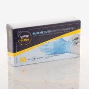 Vinyl Gloves Blue Medium (with powder) 1x100 EA